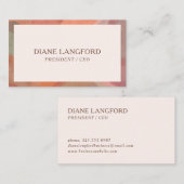 Carte De Visite Aquarelle Abstraite neutre moderne (Devant / Derrière)
