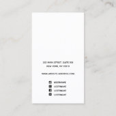 Carte De Visite Aquarelle Abstraite Ombre moderne (Dos)