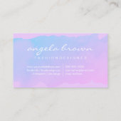 Carte De Visite Aquarelle Abstraite Ombre rose Classy (Dos)