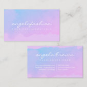 Carte De Visite Aquarelle Abstraite Ombre rose Classy (Devant / Derrière)