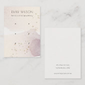 Carte De Visite Aquarelle Abstraite or violet 3 oreille (Devant / Derrière)