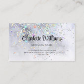 Carte De Visite Aquarelle Abstraite Parties scintillant holographi (Dos)