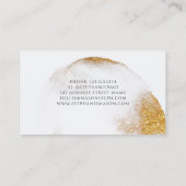 Carte De Visite Aquarelle Abstraite Parties scintillant or moderne (Dos)