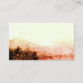 Carte De Visite aquarelle abstraite paysage art sépia tons (Dos)
