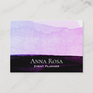 Carte De Visite *~* Aquarelle Abstraite Pink Purple Black Lavender