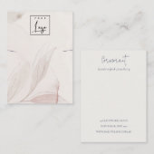 Carte De Visite Aquarelle Abstraite Porte-collier Logo de feuillag (Devant / Derrière)