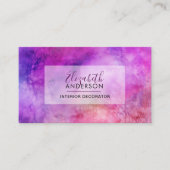 Carte De Visite Aquarelle Abstraite Purple Mode tendance Moderne (Devant)