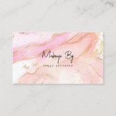 Carte De Visite Aquarelle Abstraite rose (Devant)