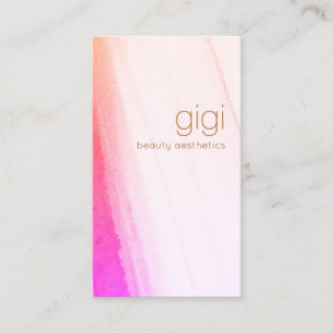 Carte De Visite Aquarelle Abstraite rose pâle