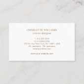 Carte De Visite Aquarelle abstraite rose vif moderne (Dos)