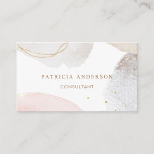 Carte De Visite Aquarelle abstraite rose vif moderne