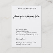 Carte De Visite Aquarelle Abstraite trait de brosse bleu clair (Dos)