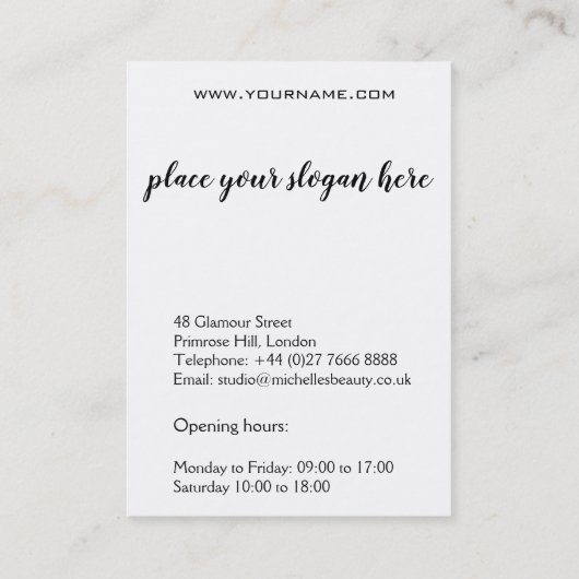 Carte De Visite Aquarelle Abstraite trait de brosse bleu clair (Dos)