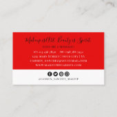 Carte De Visite Aquarelle Abstraite vive Artiste maquillage arc-en (Dos)