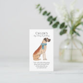 Carte De Visite Aquarelle adorable Chien Walker Animaux de compagn (Debout devant)