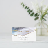 Carte De Visite aquarelle agate salon de beauté (Debout devant)