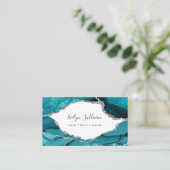 Carte De Visite aquarelle agate turquoise (Debout devant)