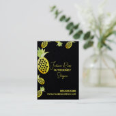 Carte De Visite Aquarelle Ananas Nutritionniste Fruit (Debout devant)