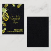 Carte De Visite Aquarelle Ananas Nutritionniste Fruit (Devant / Derrière)
