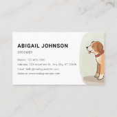 Carte De Visite Aquarelle Animaux de compagnie avec Corgi (Dos)