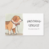 Carte De Visite Aquarelle Animaux de compagnie avec Corgi (Devant)