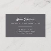 Carte De Visite Aquarelle Animaux floraux | Soins aux animaux (Dos)