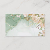 Carte De Visite Aquarelle Antique Rose Wedding planner Personnalis (Dos)