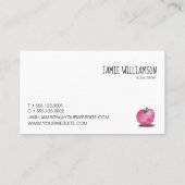 Carte De Visite Aquarelle APPLE enseignant art (Dos)