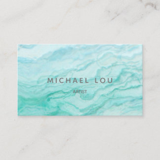 Carte De Visite Aquarelle Aqua Artistique Unique