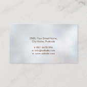 Carte De Visite Aquarelle Arbre Abstrait - Forme de profil féminin (Dos)