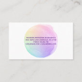 Carte De Visite Aquarelle arc-en-ciel (Dos)