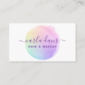 Carte De Visite Aquarelle arc-en-ciel (Devant)