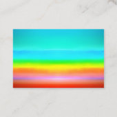 Carte De Visite Aquarelle arc-en-ciel avec code QR (Dos)
