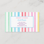 Carte De Visite Aquarelle arc-en-ciel bande féminine (Dos)