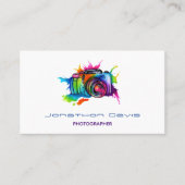 Carte De Visite Aquarelle Arc-en-ciel photo couleur (Devant)