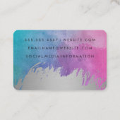 Carte De Visite Aquarelle / Argent brossé (Dos)