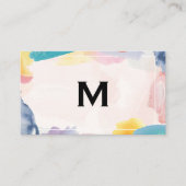 Carte De Visite Aquarelle Arrière - plan artistique | Monogramme (Devant)