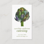 Carte De Visite Aquarelle Artichot biologique (Devant)