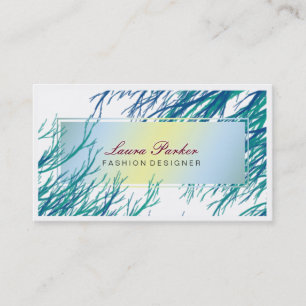 Carte De Visite Aquarelle Artiste maquillage Cheveux Styliste Bran