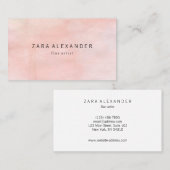 Carte De Visite Aquarelle Artiste moderne (Devant / Derrière)