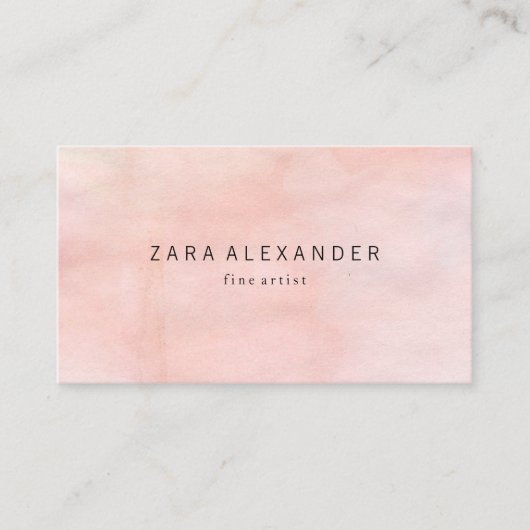 Carte De Visite Aquarelle Artiste moderne (Devant)