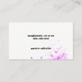 Carte De Visite Aquarelle | Artistique (Dos)