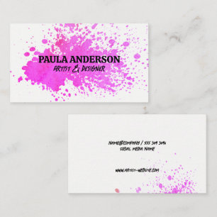 Carte De Visite Aquarelle Artistique