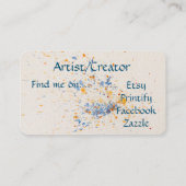 Carte de visite aquarelle artistique (Dos)