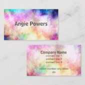 Carte De Visite aquarelle artistique abstraite colorée (Devant / Derrière)