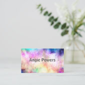 Carte De Visite aquarelle artistique abstraite colorée (Debout devant)