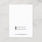 Carte De Visite Aquarelle artistique Écouteurs Bijoux Display (Dos)