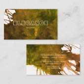 Carte De Visite Aquarelle Artistique Expressive II (Devant / Derrière)