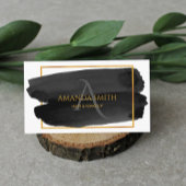 Carte De Visite Aquarelle artistique moderne et or