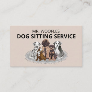 Carte De Visite Aquarelle assise chien animal